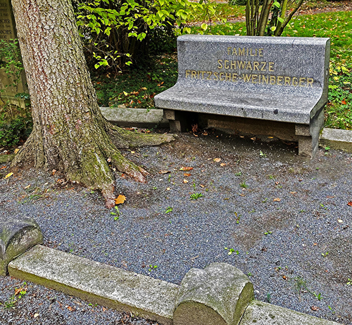 Bank als Grabstein