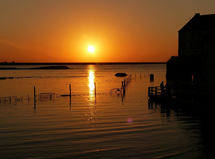 Sonnenuntergang am Mont Saint Michel