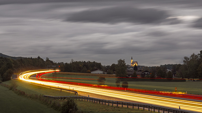 Autobahn A8 bei Anger