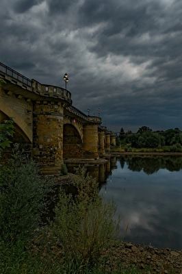 Stadtbrücke von Pirna - Blaue Stunde