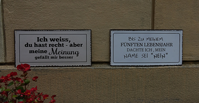 da hat jeder so seine Meinung.