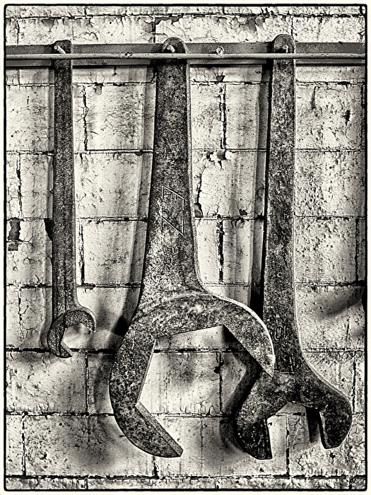 Satz Maulschlüssel in der Brikettfabrik Werminghoff