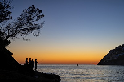Blick zum Sonnenuntergang-Mallorca