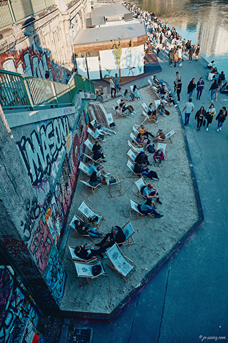 Donaukanal Promenade von oben
