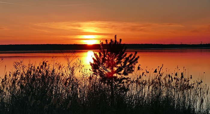 Abends am Partwitzer See