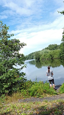 Angler, großer De Wittsee. Nettetal, Leuth