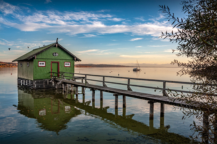 Ein Bootshaus am Ammersee
