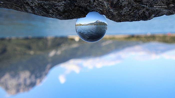 Ein schöner See, in den Alpen Frankreichs