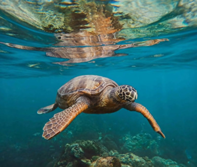 #Schildkröten (auch wenn's nur eine ist)  #Unterwasser