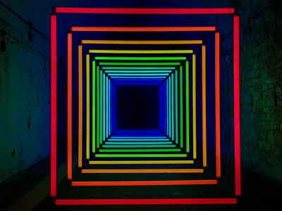 Lichtkunst im Quadrat