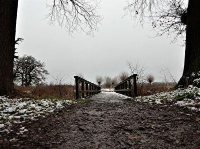kleine Holzbrücke
