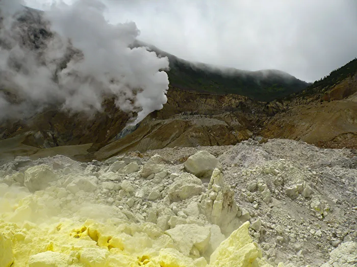 West side of Java active volcano