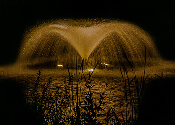 Am Abend mit Beleuchtung . . .