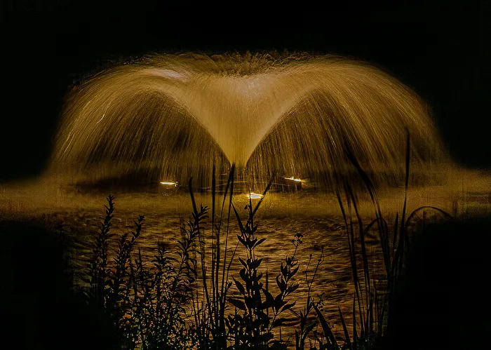 Am Abend mit Beleuchtung . . .