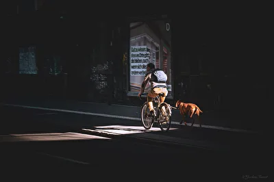 Passing through.