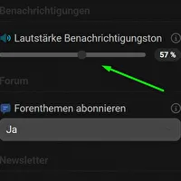 Lautstärke nun einstellbar