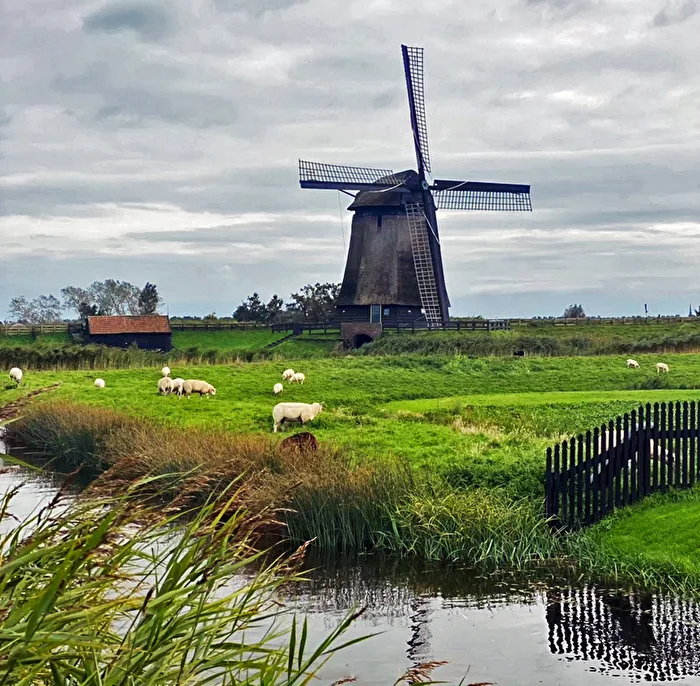 Windmühle in Schermerhorn, Niederlande