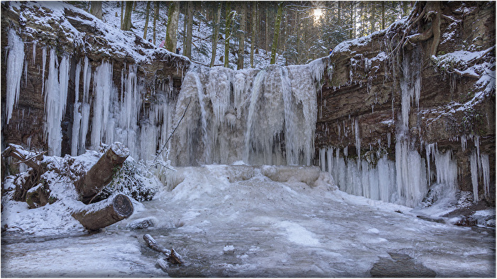 Hörschbachwasserfall im Winter