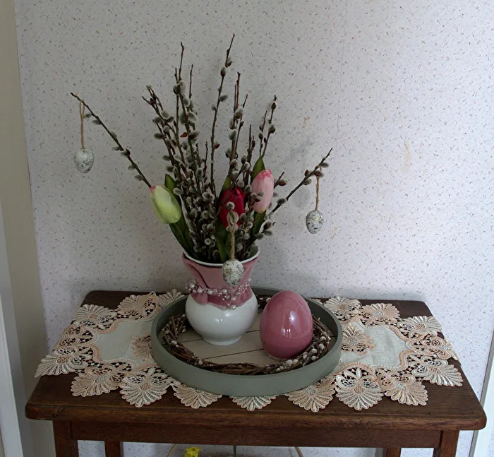 Easter decorations in the stairwell