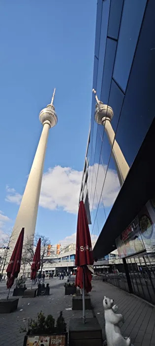 sehen spiegeln doppelt Tvtower berlin alexanderplatz hoch
