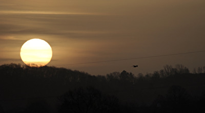 Sonnenaufgang mit Sahara Staub