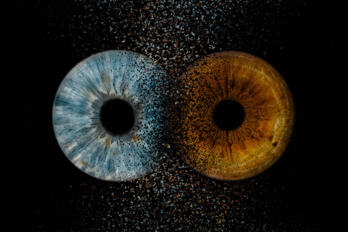 Iris-Shooting eines Pärchens