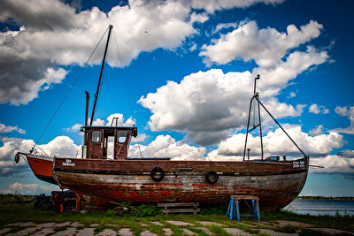 Kleiner Bootsfriedhof in Stahlbrode