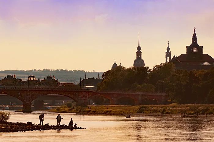 Elbe bei Dresden (....frei nach Kaspar David Friedrich)