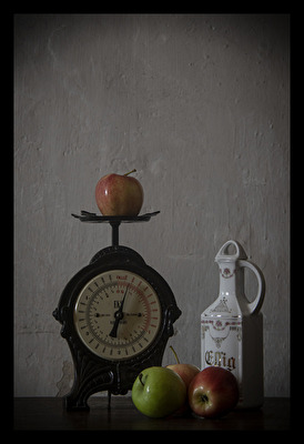 stillleben mit äpfeln