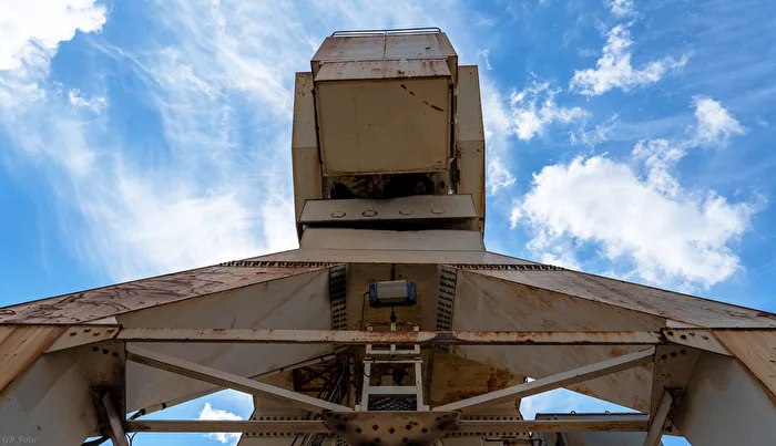 Old ship loading crane
