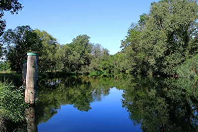 Die Unstrut, Fluss aufwärts Richtung Balgstädt