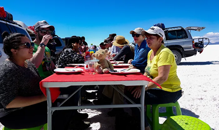 Picnic in Bolivia - all continents were represented