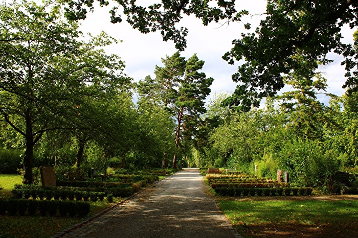 Der Hauptfriedhof in Naumburg, ein Nebenweg