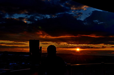 Sonnenuntergang auf dem Lousberg in Aachen