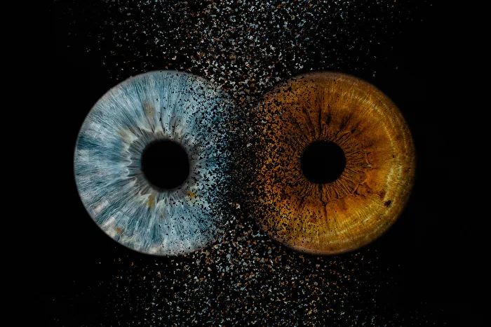 Iris-Shooting eines Pärchens