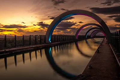 Sunset at the Falkirk Wheel