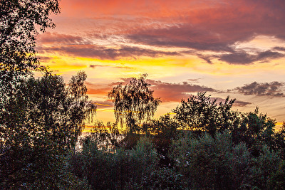 Sonnenuntergang von unserem Balkon aus gesehen