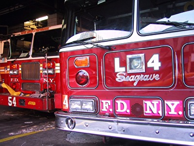 Feuerwehr in New York downtown Manhatten