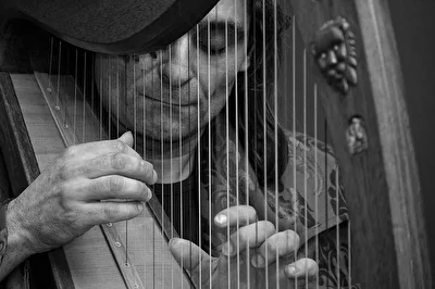 the harp man