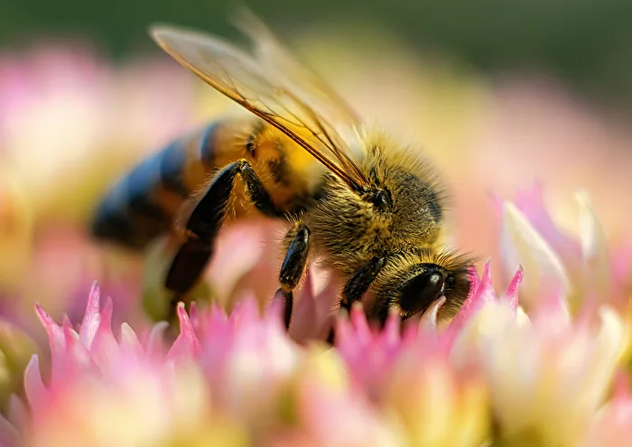 Fleissige Biene bei der Arbeit