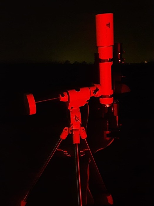 Rotlicht  Teleskop im Einsatz