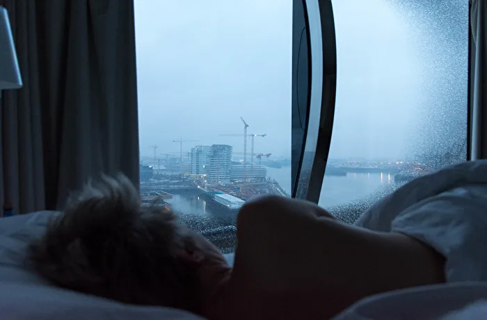 Morning awakening in a foreign city