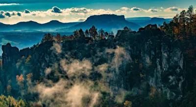 Felsen an der Bastei in der Sächsichen Schweiz