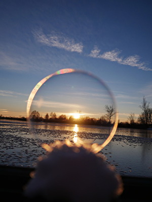 Sonnenuntergang in einer Seifenblase