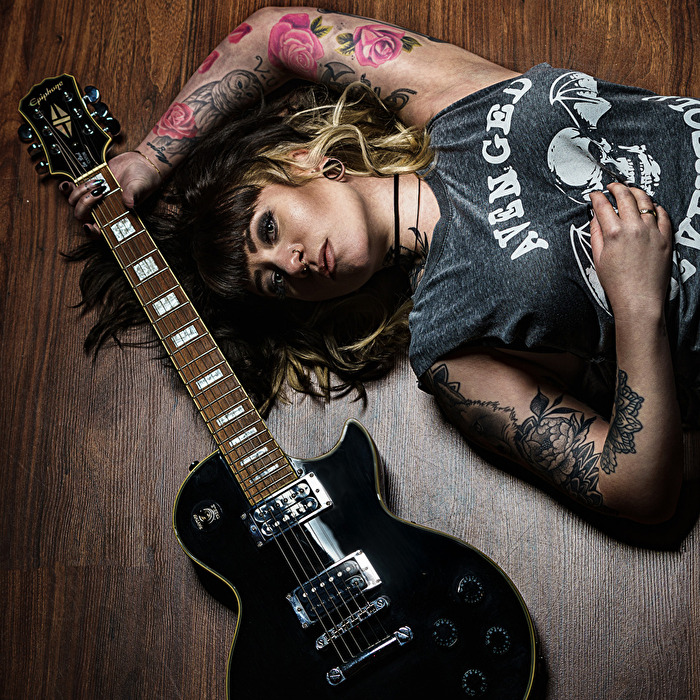 Die Les Paul in schwarz