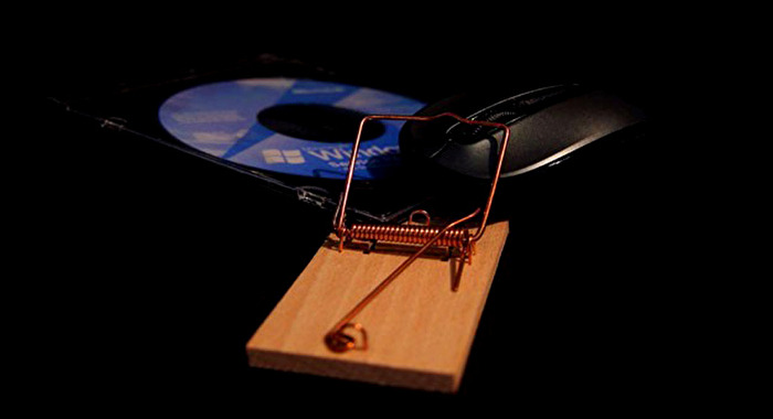 Windows mit Maus in der Falle..