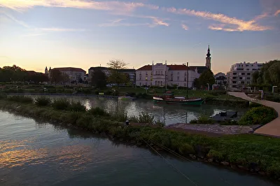 Blick nach Tulln am frühen Morgen