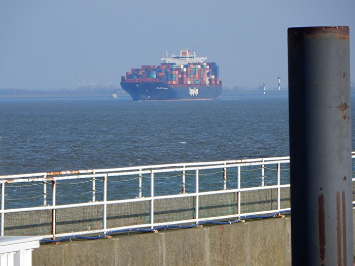 " Große Pötte " auf der Elbe unterwegs