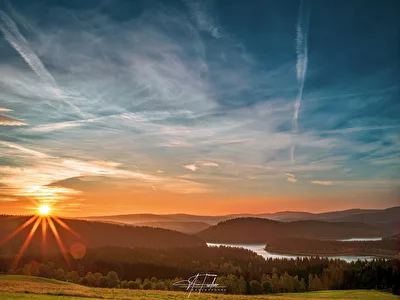 Sonnenaufgang im Erzgebirge