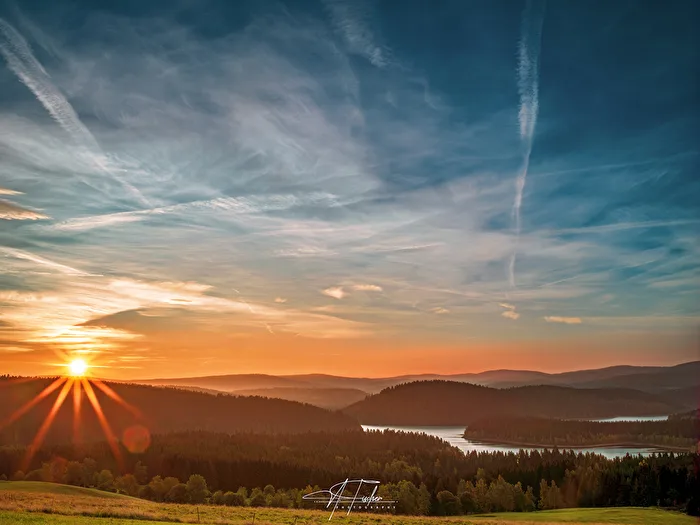 Sunrise in the Ore Mountains